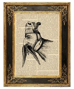 Impresión de arte de doble personalidad en página de libro vintage oficina en casa colgante decoración regalos - Imagen 1 de 4
