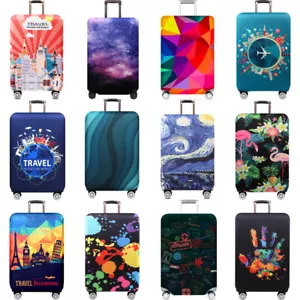 18"-32" Elastic Scratch Protective Luggage Cover Suitcase Travel Dust Bag Guard - Picture 1 of 30