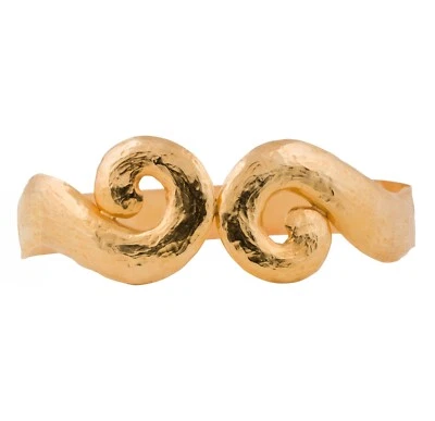 Cinturón escultórico Yves Saint Laurent 1989 Robert Goossens de colección de metal dorado martillado Foto 1 de 4