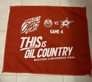 WCF Oil Country Playoffs 2025 R3G4 May27 Edmonton Oilers Vs Dallas Stars Towel - Picture 1 of 1