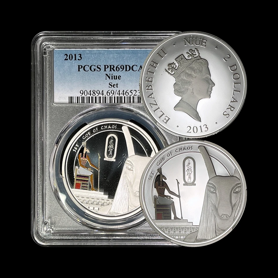 NIUE. 2013, 2 Dollars, Silver - PCGS PR69 - Top Pop 🥇 Story of Osiris, Set - Image 1 of 4