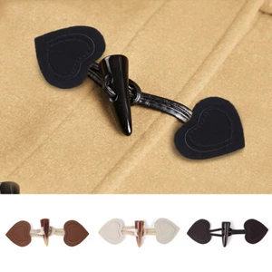 1PC PU Leather Toggles Resin Horn Button DIY Sewing for Coat Clothing Jacket - Picture 1 of 38