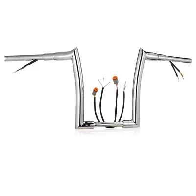 Manillar precableado Fat Boy Heritage de 12" para Harley 96-06 Road King Wide Glide Foto 1 de 4