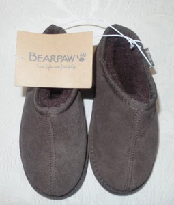 BOYS SLIPPERS, NEW, BEARPAW, BROWN, SIZE 1 - Picture 1 of 6