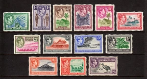 ISOLE SALOMONE — SCOTT 67-79 — 1939-51 KGVI SET PITTORICO — MH — SCV $57 - Foto 1 di 2