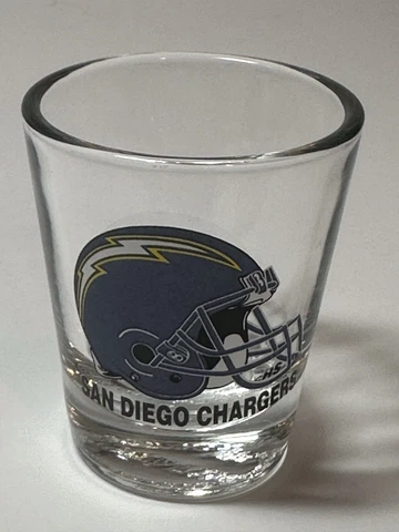 Vintage 90's NFL San Diego Chargers Helmet Shot Glass Hunter Mfg Made In USA Cover