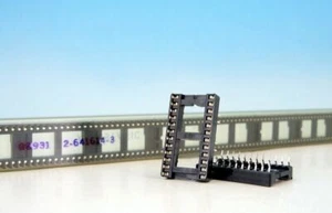 5x AMP 2-641614-3 IC 24 pin DIP24 Integrated Circuit DIPLOMATE UL 94V-0 Sockets - Picture 1 of 8