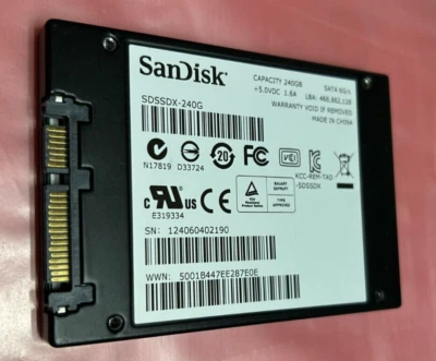 SanDisk Extreme 240GB Laptop SATA SSD 2.5" SDSSDX - Tested - Image 1 of 3