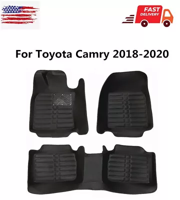 Front Rear Car Floor Mats Leather  Non-Slip Lining For Toyota Camry 2018-2020 - Image 1 of 4