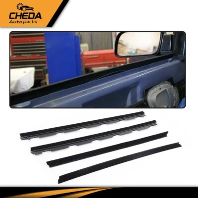 Inner & Outer Window Sweep Felt Seal Weatherstrip 4 Pcs Kit Fit for Chevy Truck - Image 1 of 4