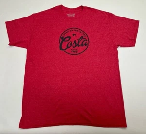 Costa Shirt Mens Large Red Born On The Water Short Sleeve Cotton Blend - Picture 1 of 7
