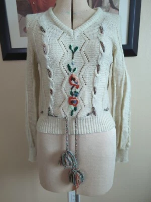 Vintage 1980s Women's Sweater The Broadway Junior Cottage Core Size L - Image 1 of 4