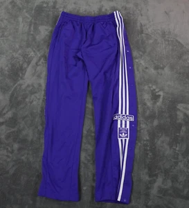 Pantalones a Presión Adidas Originales Adibreak Grandes Púrpura Logotipo del Trifolio Tearaway - Imagen 1 de 6