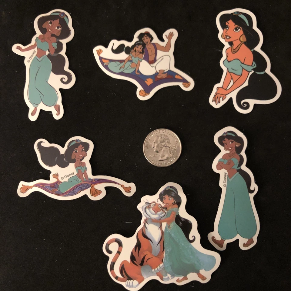 Pegatinas Disney - Disney Aladdin / Jazmín Lote de 6 pegatinas. Foto 1 de 1