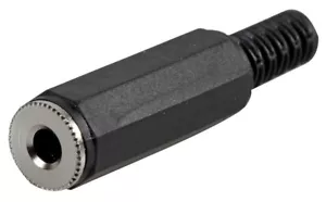 3.5MM 2 Pôle Mono Ligne Audio Jack Prise Femelle, Soudure Terminaux, Câble Mount - Photo 1/1