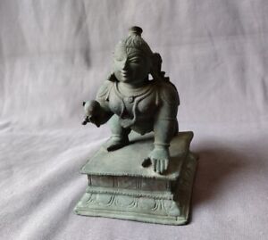 Indian Antique Krishna Bronze Statue