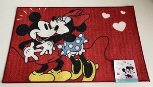 Disney Mickey And Minnie Valentines Accent Rug 20X32” Kissing Love Door Mat NEW - Picture 1 of 9