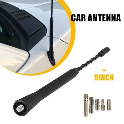 9" Short Antenna For Chevy Silverado GMC Sierra Fexible Rubber Truck Antenna O - Image 1 of 4