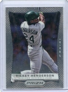 2012 PRIZM #149 RICKEY HENDERSON  "1ST YEAR PRIZM" OAKLAND ATHLETICS  21021