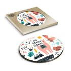 1 x Boxed Round Coasters - Love Garden Flowers Cute #2039