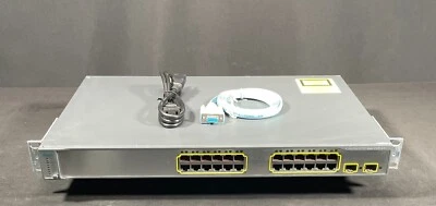 Cisco WS-C3750-24PS-S 24 Port PoE Switch - Same Day Shipping - Image 1 of 4