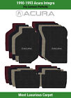 Lloyd Luxe Front & Rear Mats for '90-93 Acura Integra w/Acura A with Acura Word