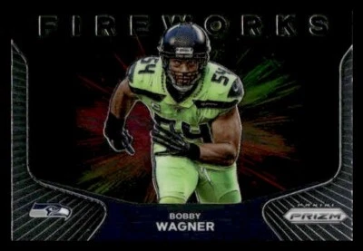 2020 Panini Prizm #24 Bobby Wagner Fireworks Seattle Seahawks - Image 1 of 2