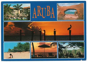 Postal usada 1994 Aruba en muy buen estado una vista selección de la isla. De Aruba a Canadá - Imagen 1 de 2