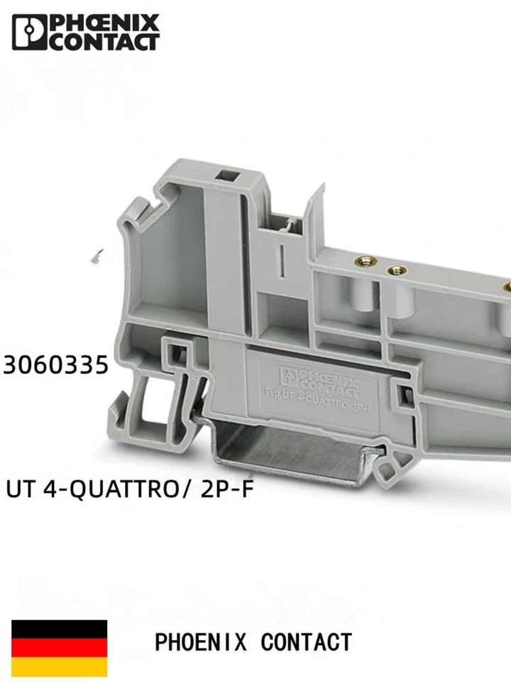 50pcs Phoenix Contact Terminal UT4-QUATTRO/2P-F 3060335 Threaded Flange Terminal - Image 1 of 4