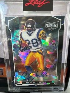 Marshall Faulk 2022 Leaf Vibrance Cracked Ice Autograph (Auto) - Picture 1 of 2