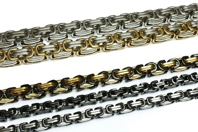 Königskette Edelstahl Schmuck Meterware silber gold schwarz  1 Meter - Bild 1 von 4