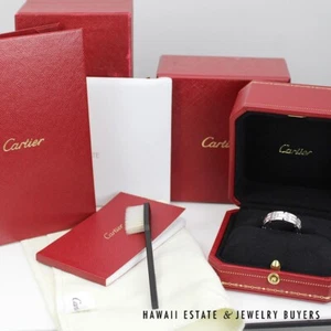 Cartier Tank Francaise 18K White Gold Ring Size 56 w/ Boxes and papers - Picture 1 of 11