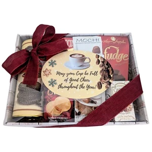 Holiday Coffee & Chocolate Gift Basket, Christmas Gift Basket. Coffee Gifts - Picture 1 of 5