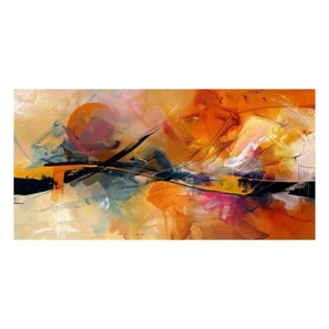 Yellow Handpainted Abstract Oil Paintings On Canvas Wall Art Picture Home Decor - Picture 1 of 5