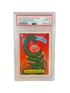 Garbage Pail Kids Trading Card 1986 Sticker PSA 10 POP 15 Reptilian Lillian #274 - Picture 1 of 2