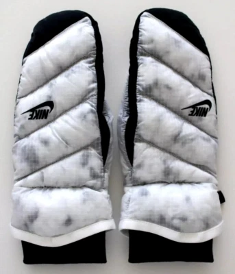 Luvas Nike femininas com isolamento médio ecológico branco/preto clima frio - Imagem 1 de 4