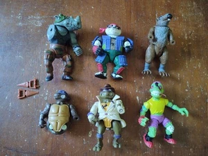 LOTTO FIGURINE TARTARUGHE NINJA MUTANTI ADOLESCENTI VINTAGE TMNT PER RICAMBI - Foto 1 di 5