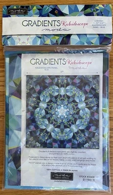 MODA Gradients Kaleidoscope Blue Panel FMQ Free Motion Quilting Panel 57”Sq 2019 - Image 1 of 3