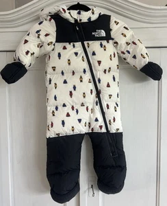 The North Face 18-24 Months Nuptse Bear Down Ski Snow Suit Bunting Puffer Bears - Picture 1 of 14