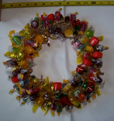 2-Candy Edible Wreaths with Mixed Flavors Hard Candy - Handmade - Image 1 of 4