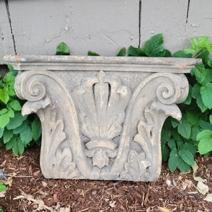 Antique Carved Wood French Louis XV Style Acanthus Corbel Wall Bracket Salvage - Picture 1 of 14
