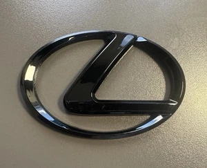 Gloss Black Emblem Badge Logo Fits Lexus RCF RC350 RC300 2015-24 2017 2020 2022 - Picture 1 of 17