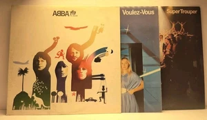 ABBA Vinyl Lot - 3 MINT LPs w/ Inserts - Voulez-Vous, Super Trouper, The Album - Picture 1 of 22