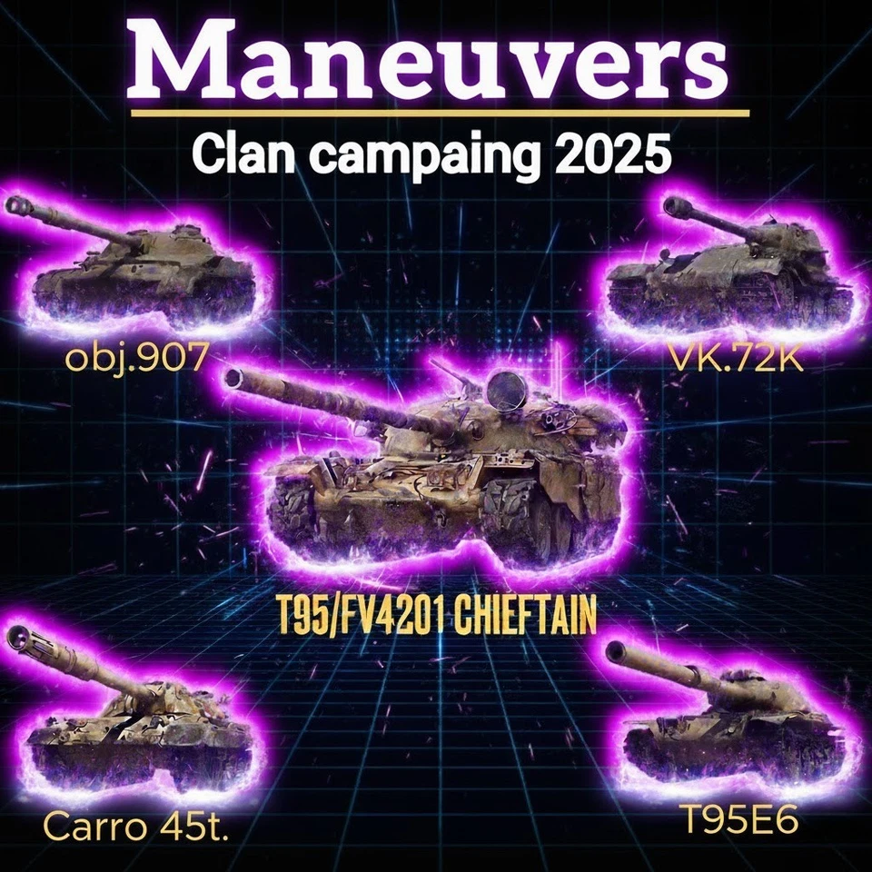 World Of Tanks l Maneuvers l Clan Campaign l Chieftain l NA EU SERVER l WoT - Image 1 of 1