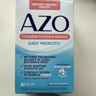 AZO Probiótico 30 CT Equilibrio Femenino Completo Salud Vaginal EXP 11/26 Foto 1 de 4