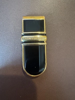 Montblanc Jewelry Collection  Gold, Black Inlay Money Clip Meisterstuck - Image 1 of 2