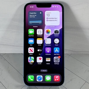 Apple iPhone 13 256 GB Azul A2482 Desbloqueado Pantalla agrietada #H216 - Imagen 1 de 10