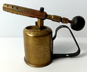 Vintage Max Sievert Blow Torch Lamp Sweeden Small Brass Tool - Picture 1 of 12