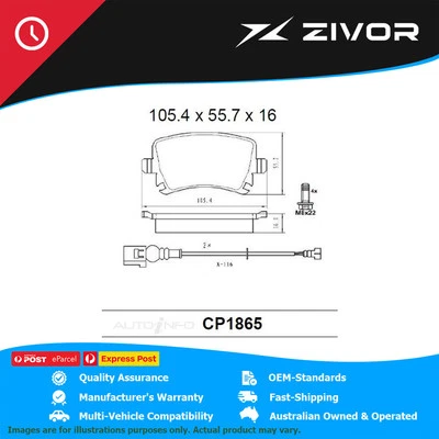 PREMIER Ceramic DB1865 Brake Pads For AUDI A6 V6 C5 3.0L BBJ 2002-2004 #CP1865 - image 1 of 4