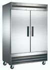 Commercial 2 Door Reach-In Freezer in Stainless Steel - 47 Cu. Ft.